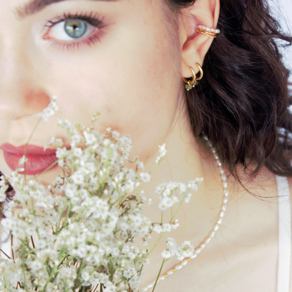 Earcuff con Perle di Fiume Naturali "Clio"