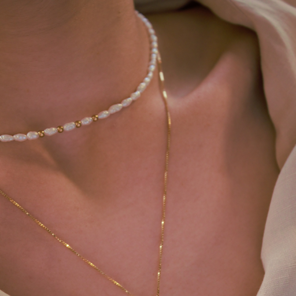 Choker con Perle di Fiume Naturali "Diana"
