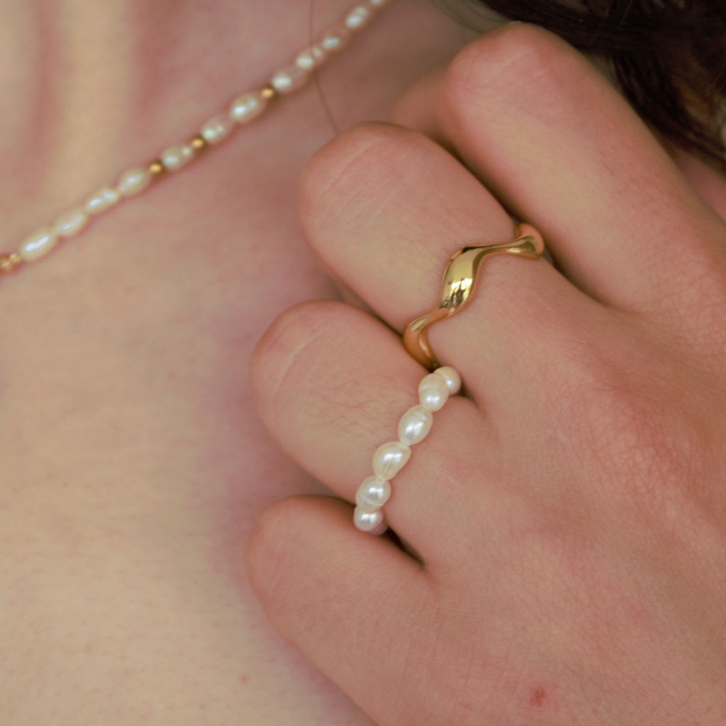 Anello regolabile in Argento" Marea"
