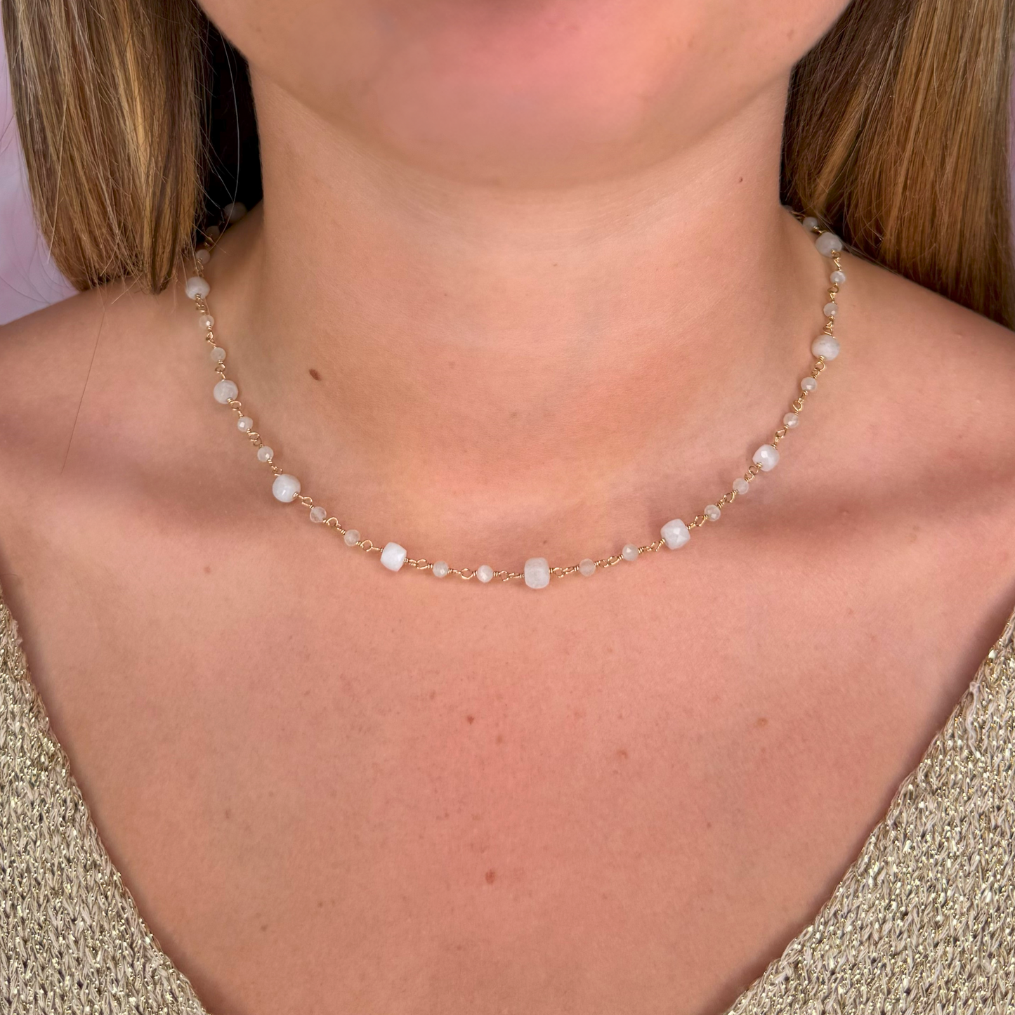Choker con Pietra di Luna "Lunaria"
