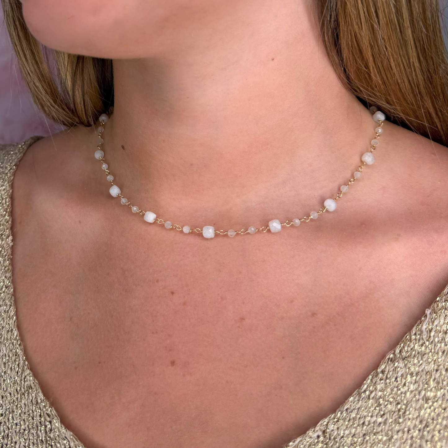 Choker con Pietra di Luna "Lunaria"