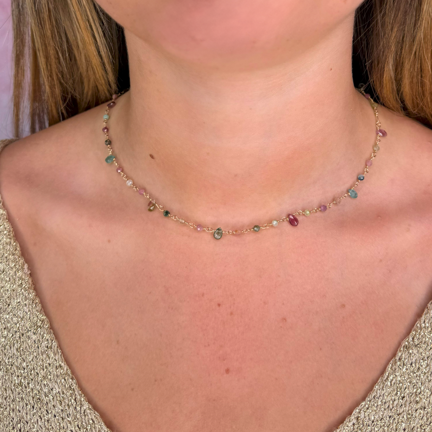 Chocker di Tormaline "Cosmica"