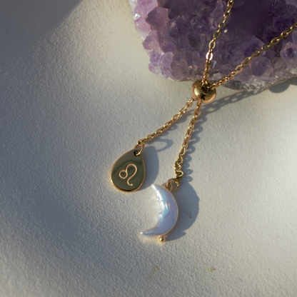 Collana Segno Zodiacale & Perla di Luna - Collezione Celestia