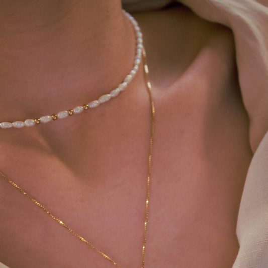 Choker con Perle di Fiume Naturali "Diana"