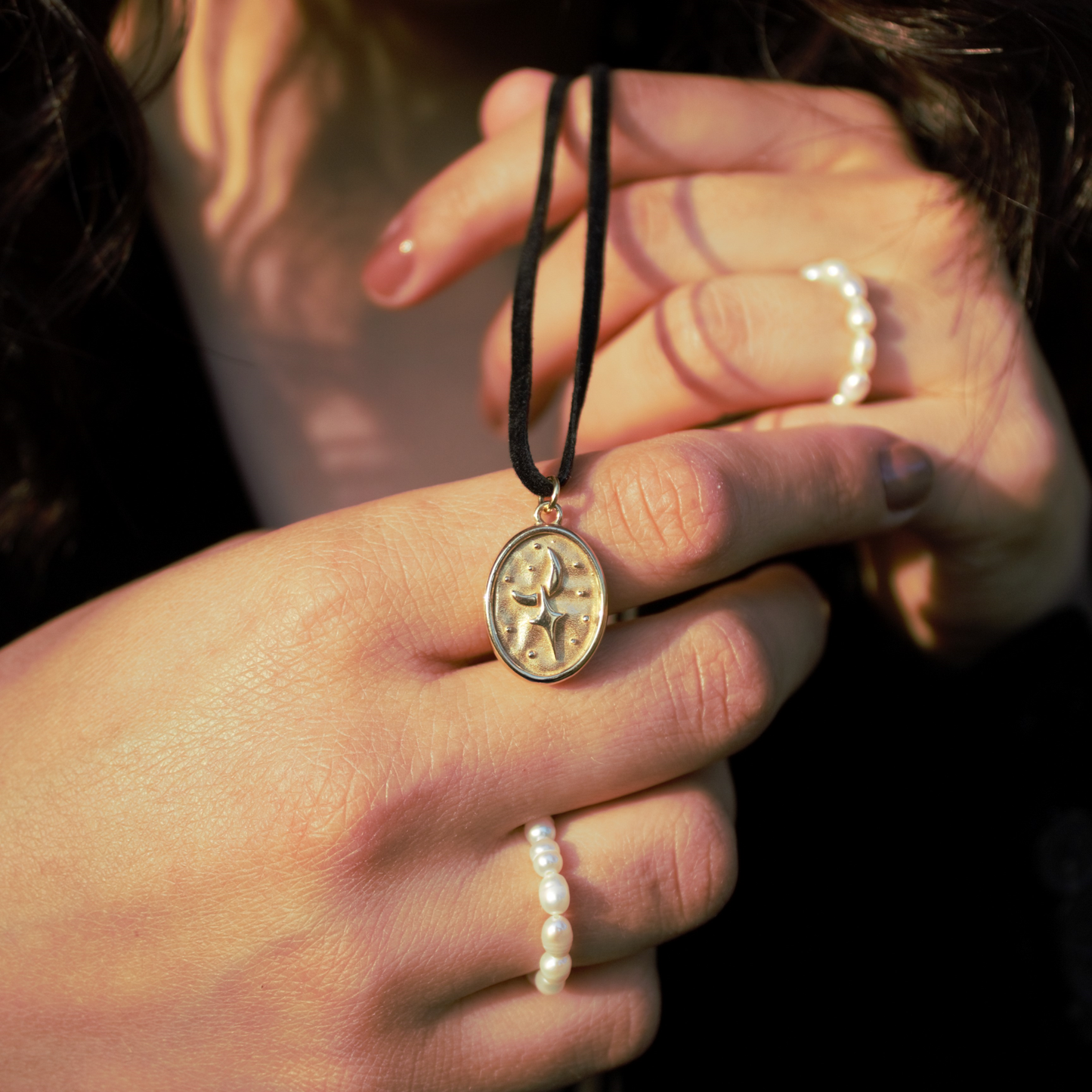 Collana Venere morbido velluto