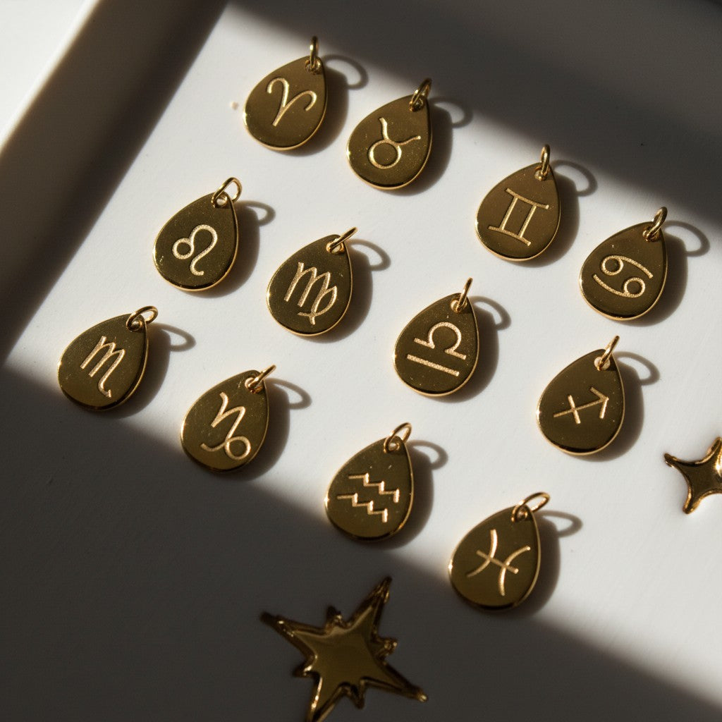 Collana Segno Zodiacale e Perla a Stella- Collezione Celestia