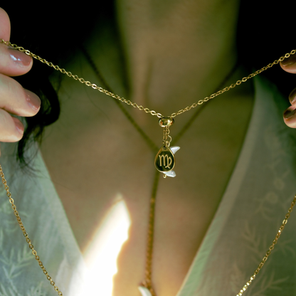 Collana Segno Zodiacale & Perla di Luna - Collezione Celestia