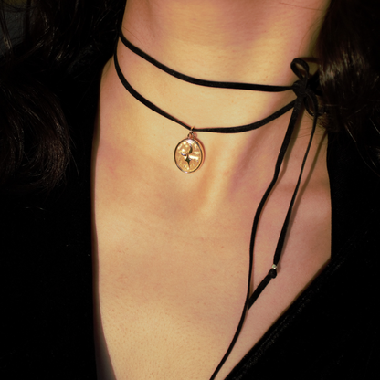 Collana Venere morbido velluto