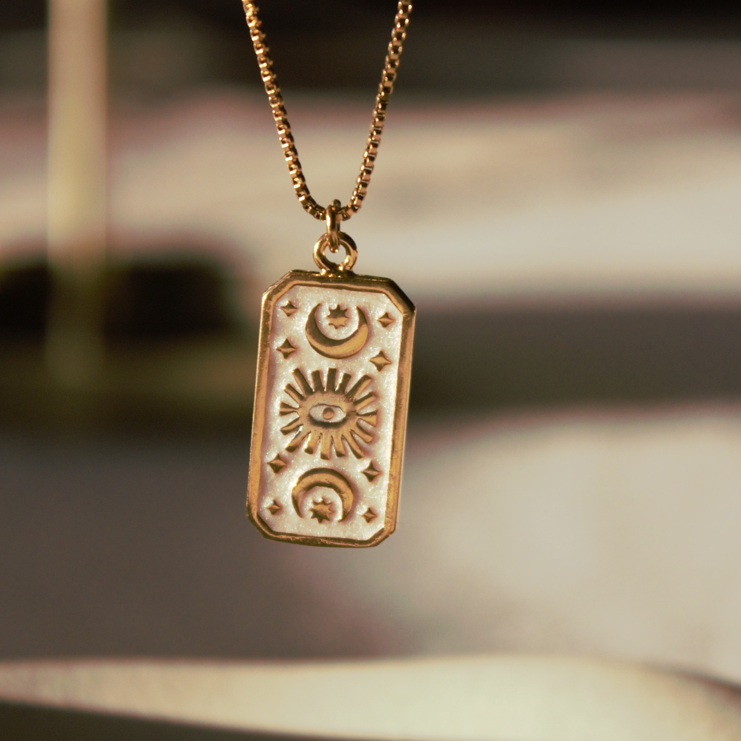 Collana "Arcana" Occhio Bianco