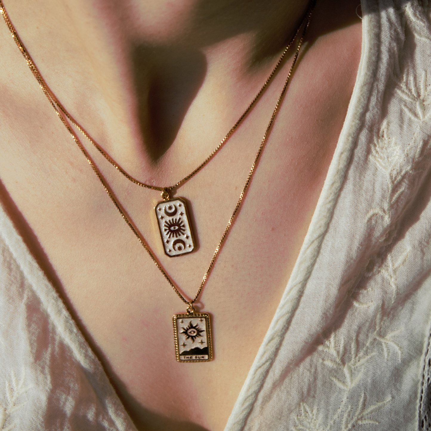 Collana "Arcana" Sole Bianco